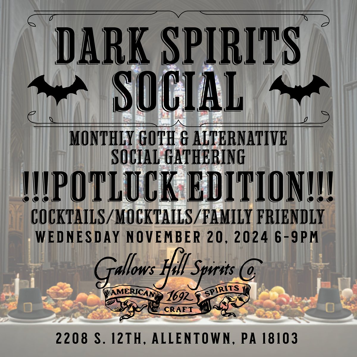 Dark Spirits Social: Potluck Edition