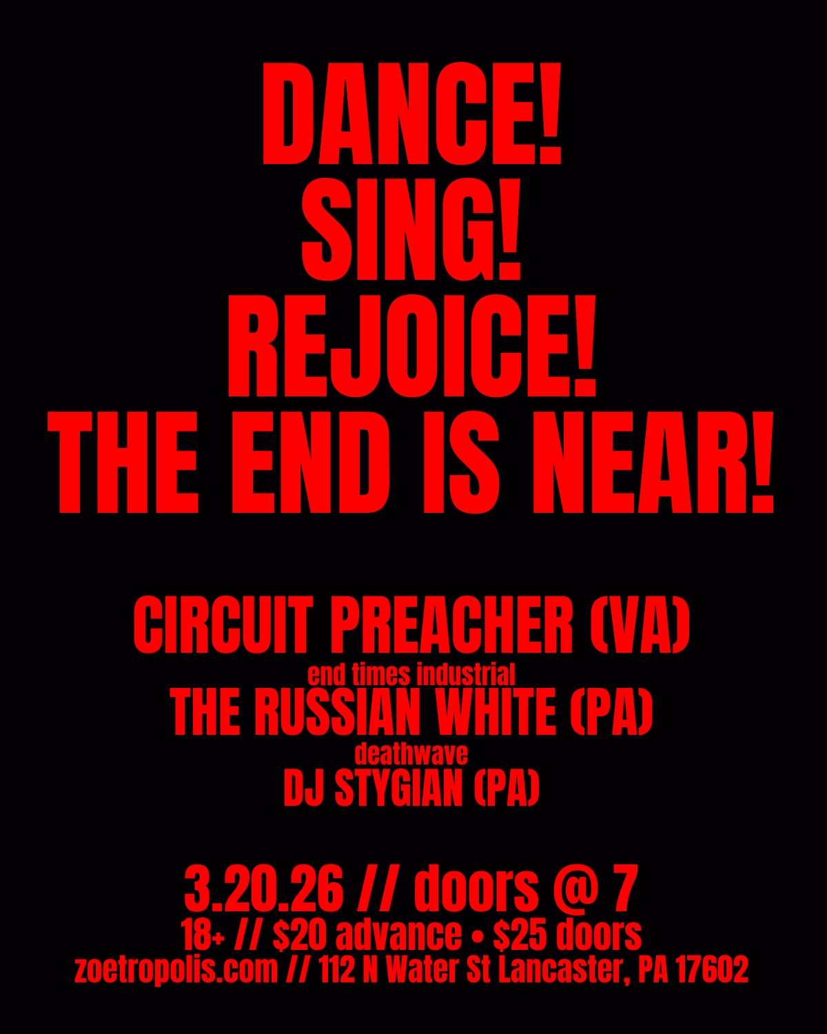 Shadowland Lancaster presents: Circuit Preacher & Russian White
