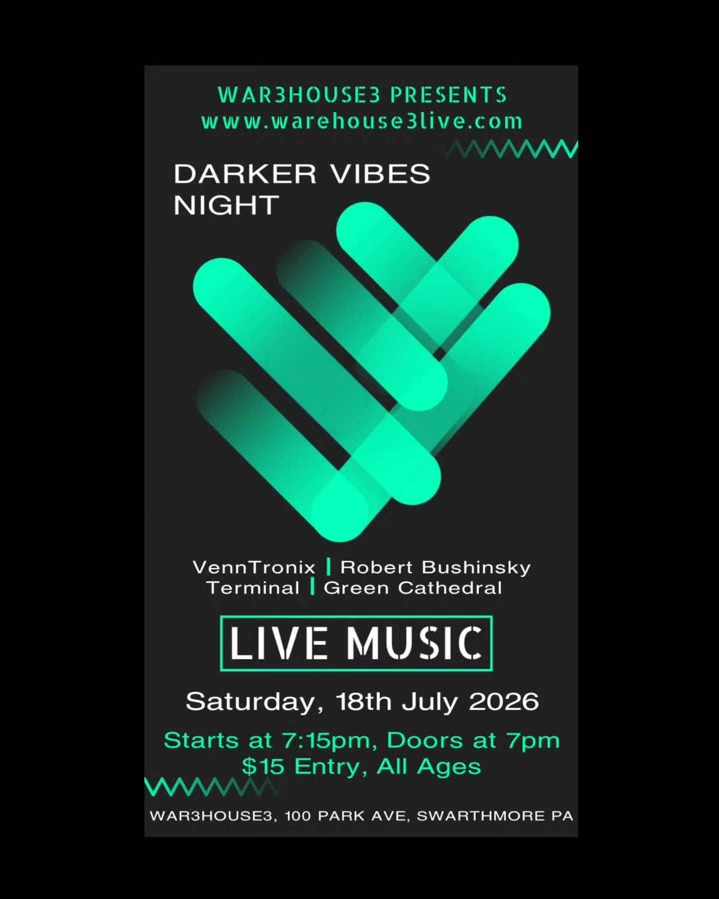 VennTronix, Robert Bushinsky, Terminal, & Green Cathedral