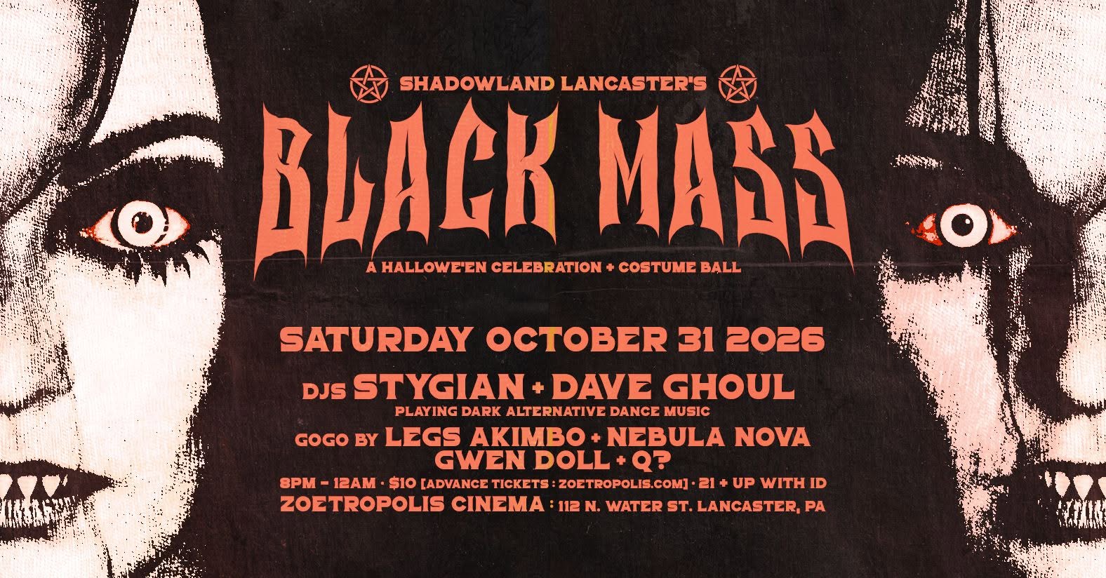 Shadowland Lancaster's Black Mass Halloween Ball 2026