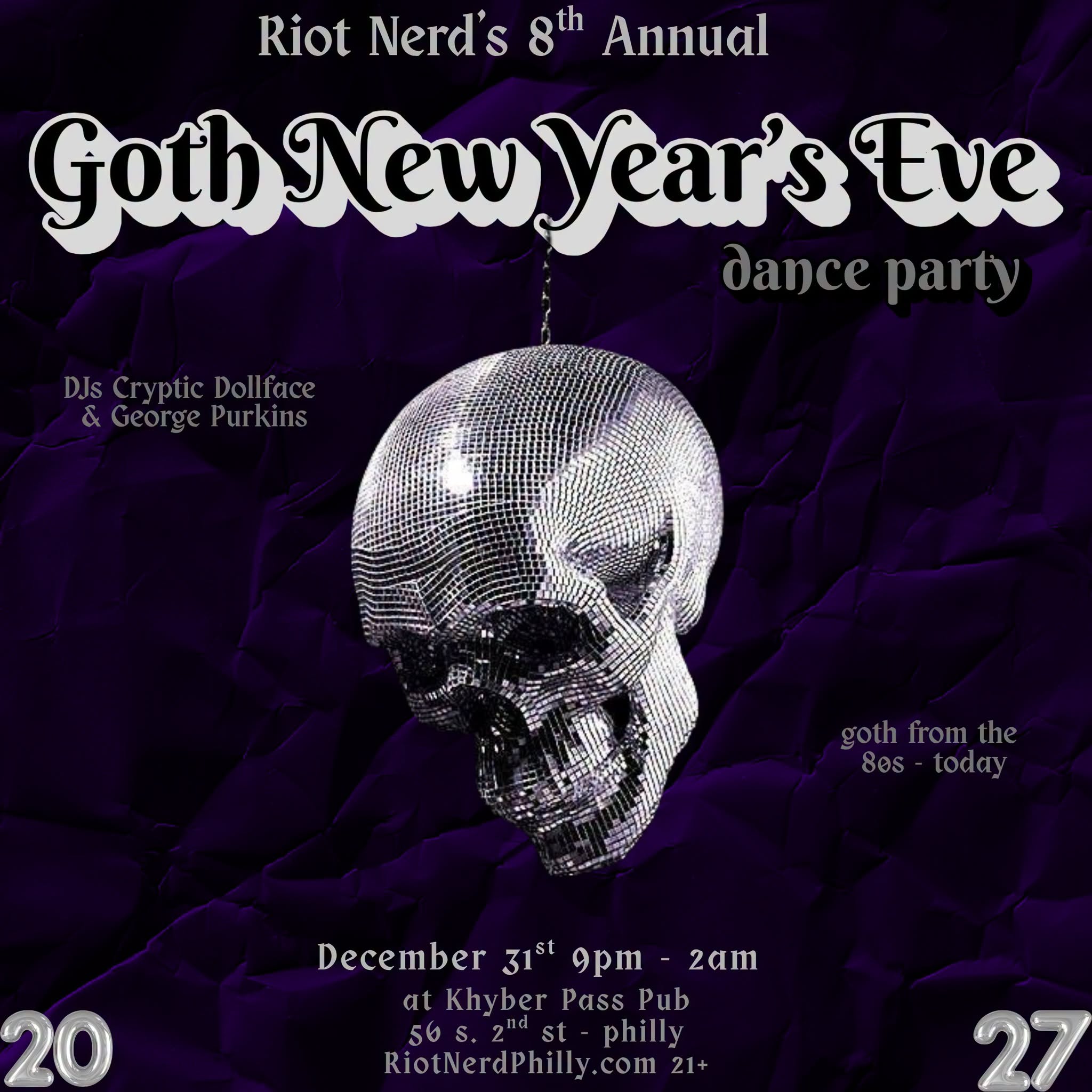 Riot Nerd's 8th Annual Goth New Year's Eve